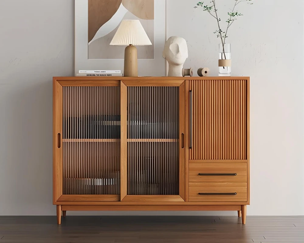 natural wood sideboard