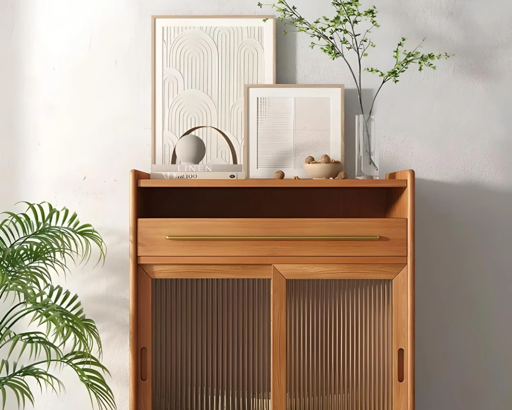 natural wood sideboard