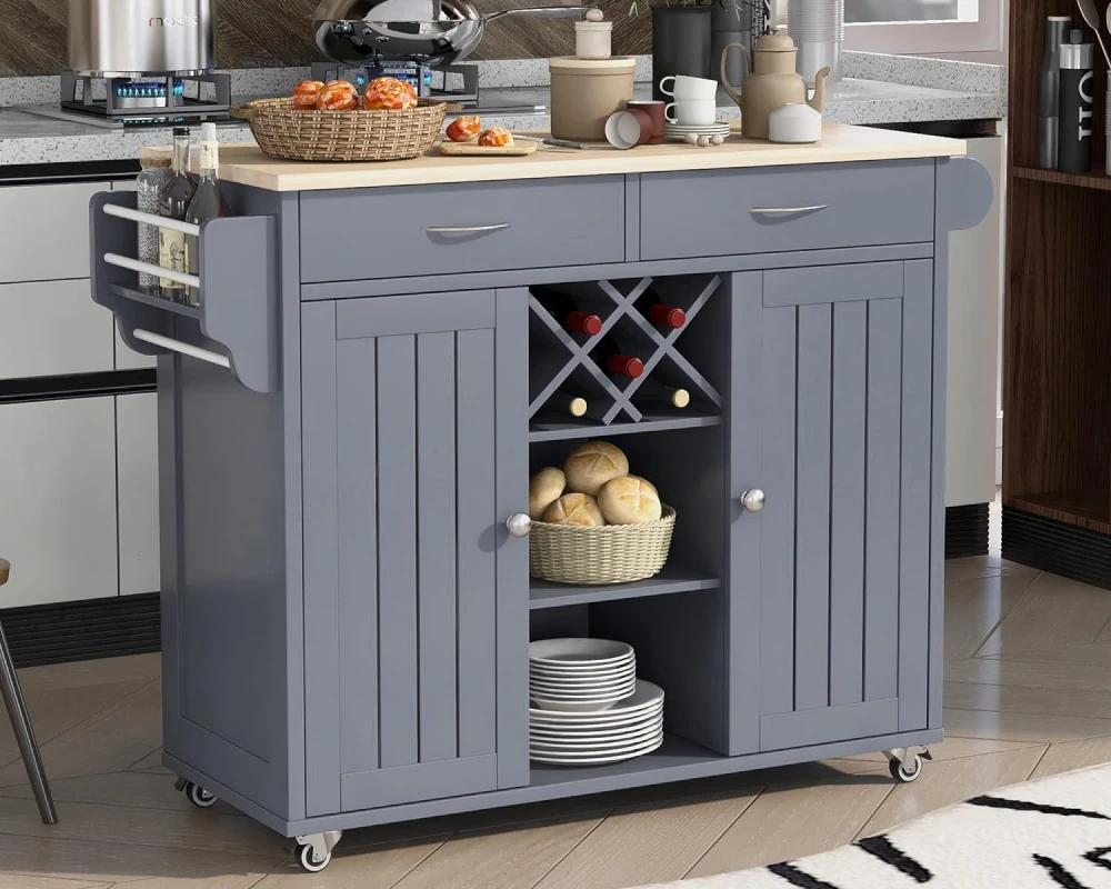 kitchen island on wheels with storage