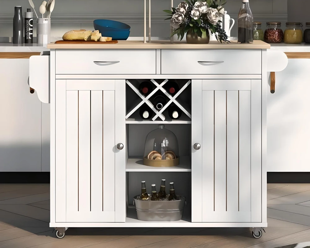 kitchen island on wheels with storage