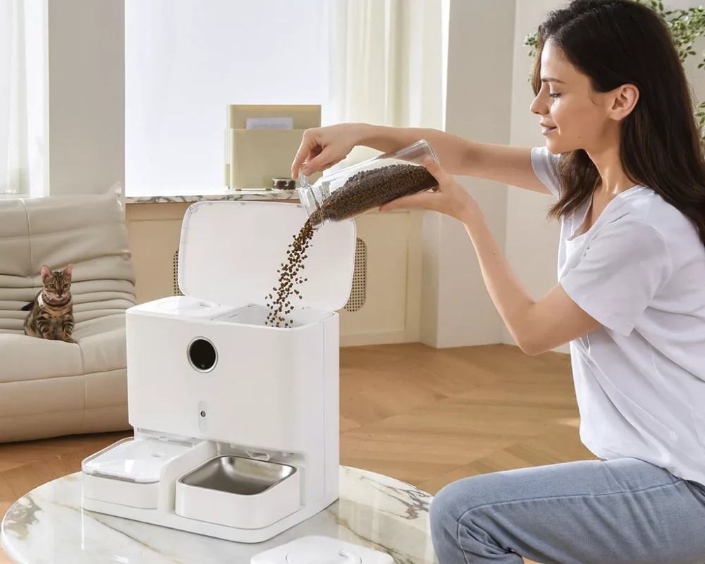 automatic pet feeder and water